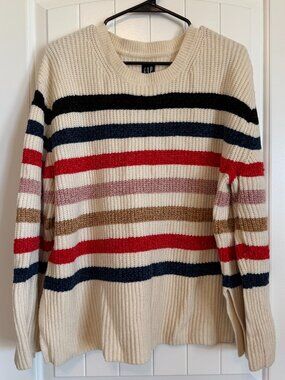 GAP classic multi-stripe knit sweater